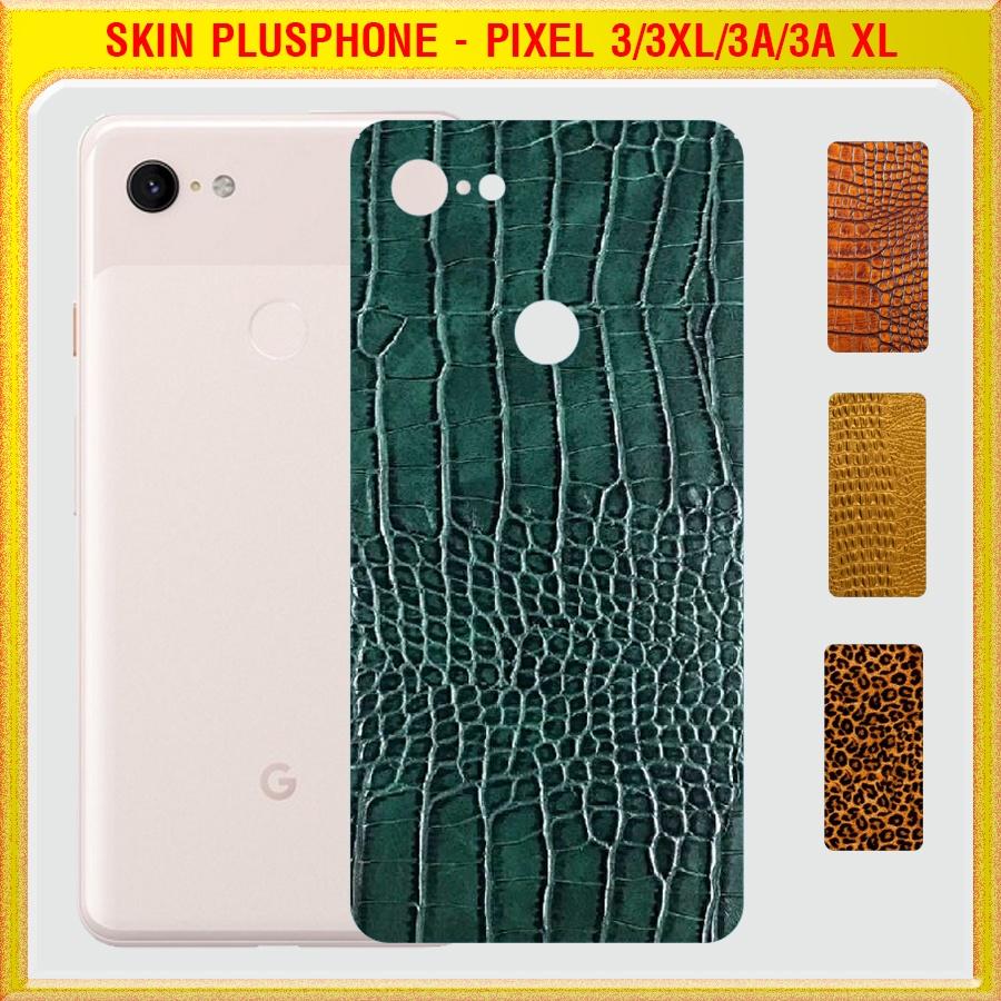 Dán Skin mặt sau cho Google Pixel 3, Pixel 3XL, Pixel 3a, 3a XL vân da cá sấu, da báo