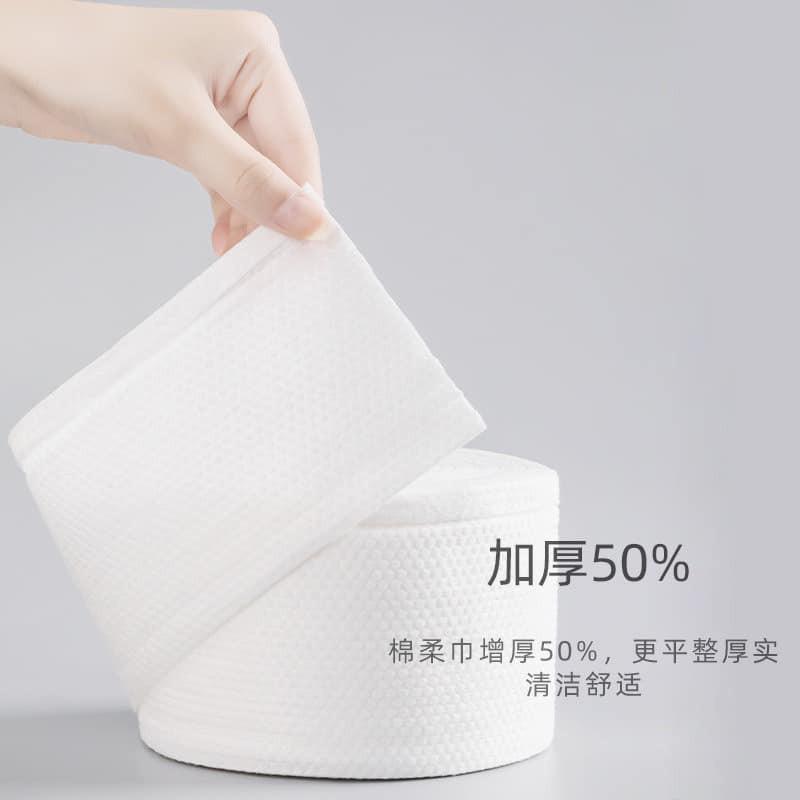 Giấy Lau Mặt Cotton Dùng 1 Lần, Khăn Mặt Khô Cuộn Giấy Tẩy Trang Lau Khô, Lau Ướt