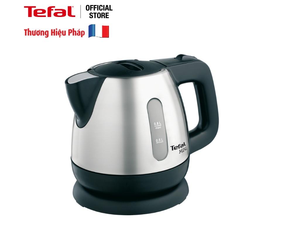 Bình đun siêu tốc Tefal BI81252A - 0.8L - Chất liệu inox không rỉ - Tự động ngắt điện khi nước sôi - Hàng chính hãng