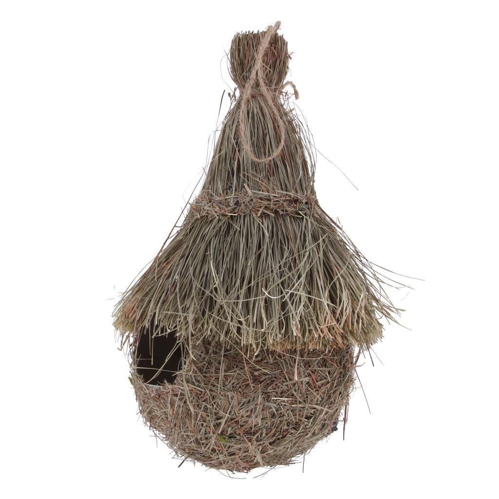 Handmade Straw Bird Nest House Hatch Breeding Grass Cave