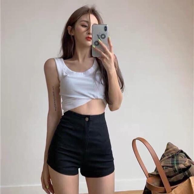 Quần shorts cạp cao nữ, quần shorts nữ QDN134