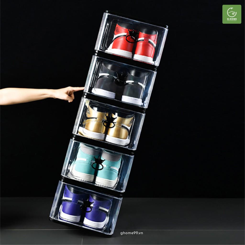 Hộp đựng giày nhựa cứng đa năng, phù hợp size giày to, giày cao gót, thiết kế thông minh HDN08