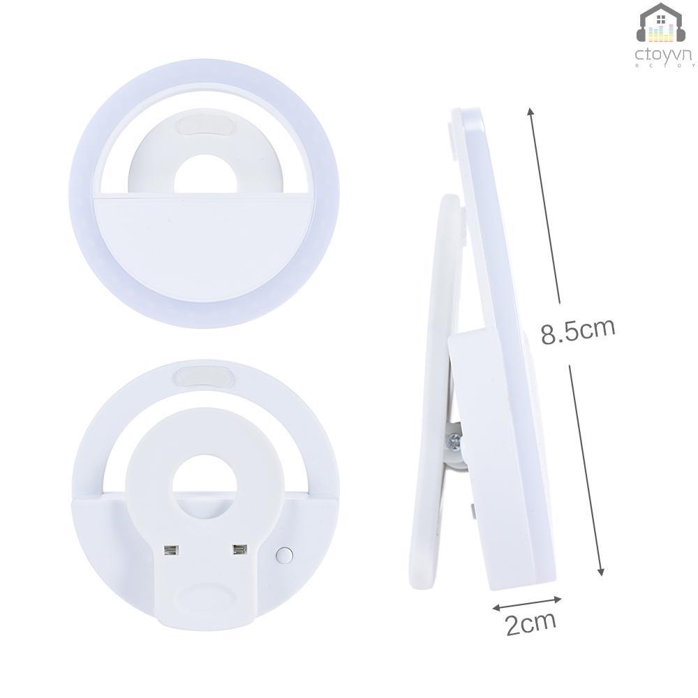Vòng đèn LED 36 bóng mini có kẹp gắn điện thoại 3 chế độ kèm sạc USB tiện dụng