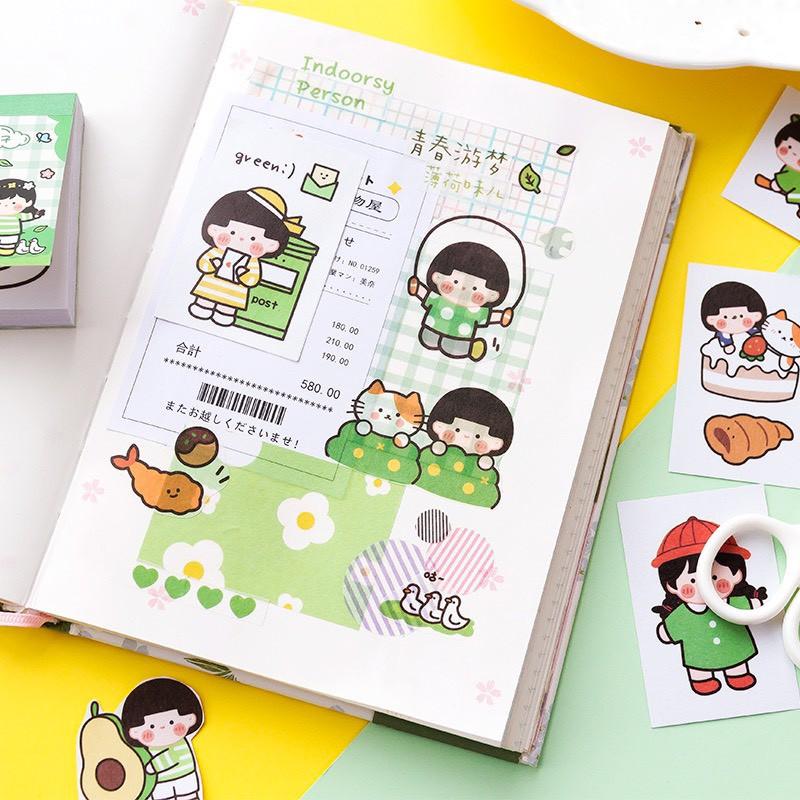 Sổ 50 trang stickers độc đáo dễ thương - MiuSua