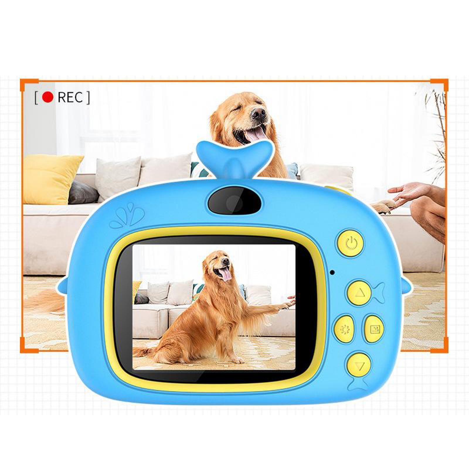 1080P 2.0 Inch Compact Digital Camera For Kids Gift Toys Blue Dual Lens