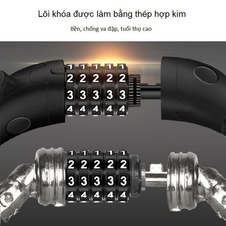 Khoá dây xe máy Khóa xe máy, xe đạp, khóa nhà - Chống trộm xe máy KWH-045 LÕI THÉP