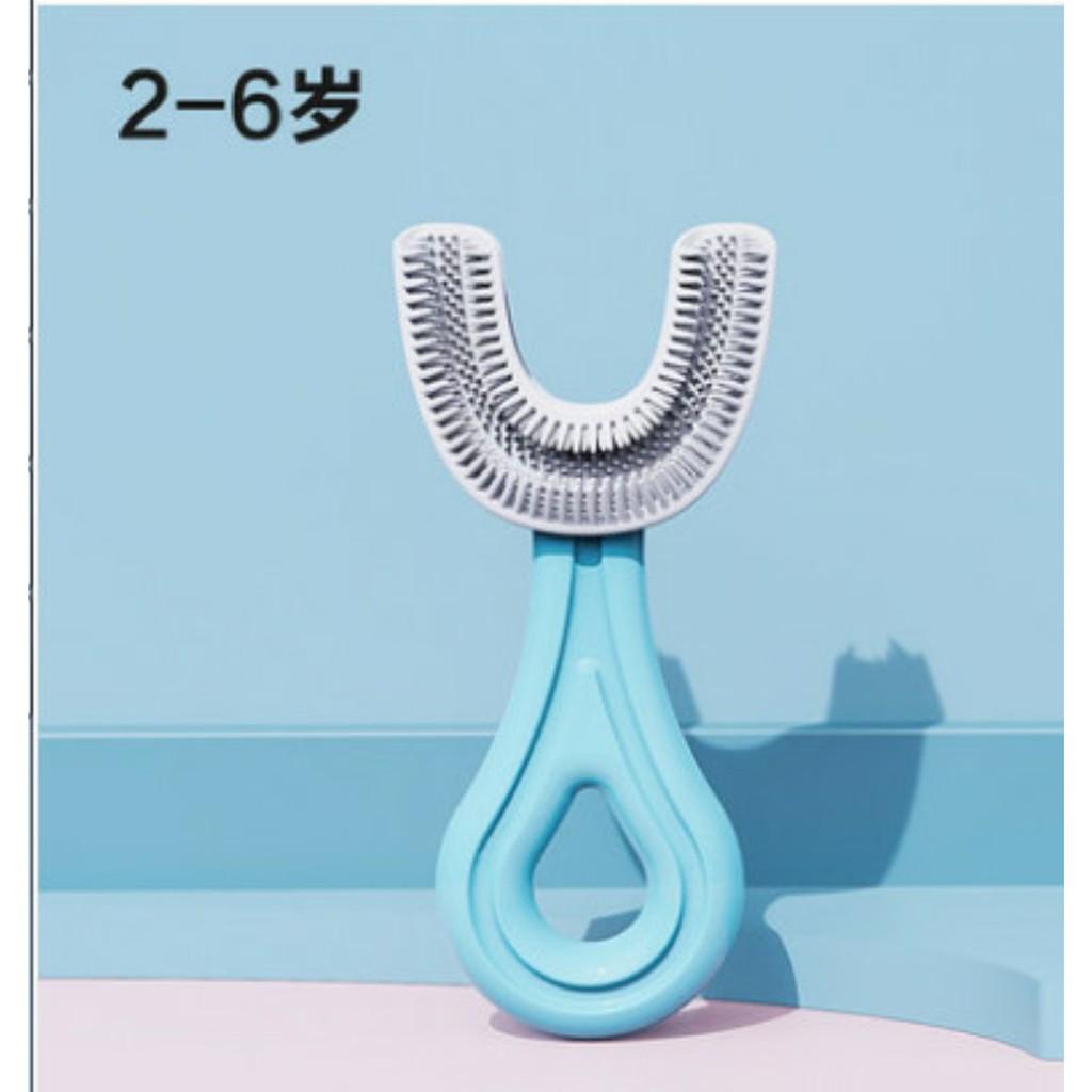 Bàn Chải Đánh Răng Chữ U Cho Bé Silicon Siêu Mềm Cho Trẻ Từ 3 - 12 Tuổi