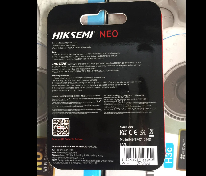 Thẻ nhớ 256GB NEO HOME D1 Xanh Da Trời (Lifetime | Hộp 50c HS-TF-D1-256G ) hàng chính hãng