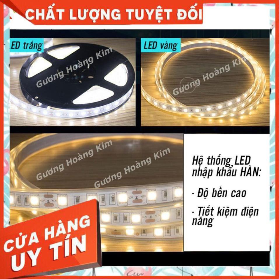 Gương tròn đèn led trang điểm treo tường cảm ứng thông minh kích thước tròn 60cm - guong mirror