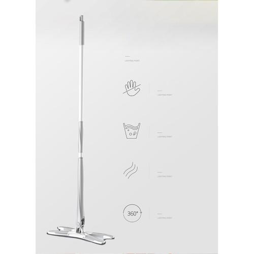 Chổi Lau Nhà Tự Vắt Thông Minh Chữ X - Chổi Lau Nhà Kèm Bông Lau Tự Xoắn Vắt -- Hàng Chất Lượng KST