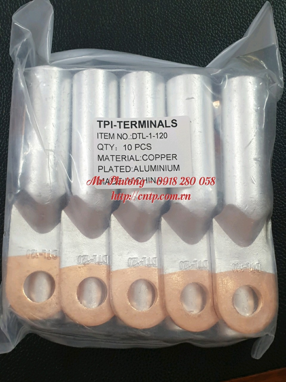 Cosse đồng nhôm DTL 1- 120: Combo 5 con