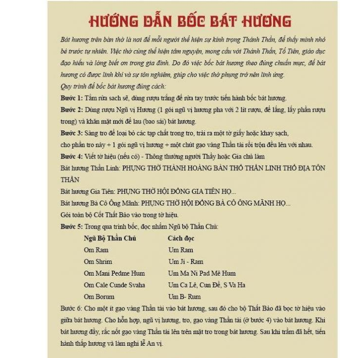 Bộ Cốt Bát Hương Thờ Vong -THẤT BẢO THẬT