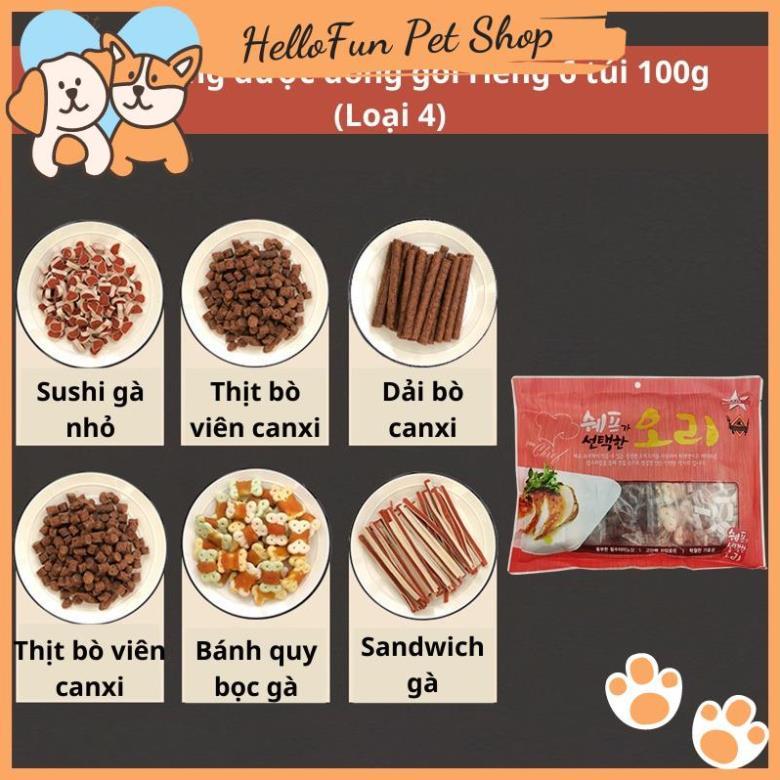 [Combo 6 vị] Bánh thưởng cho thú cưng (Đồ ăn nhẹ cho chó mèo)