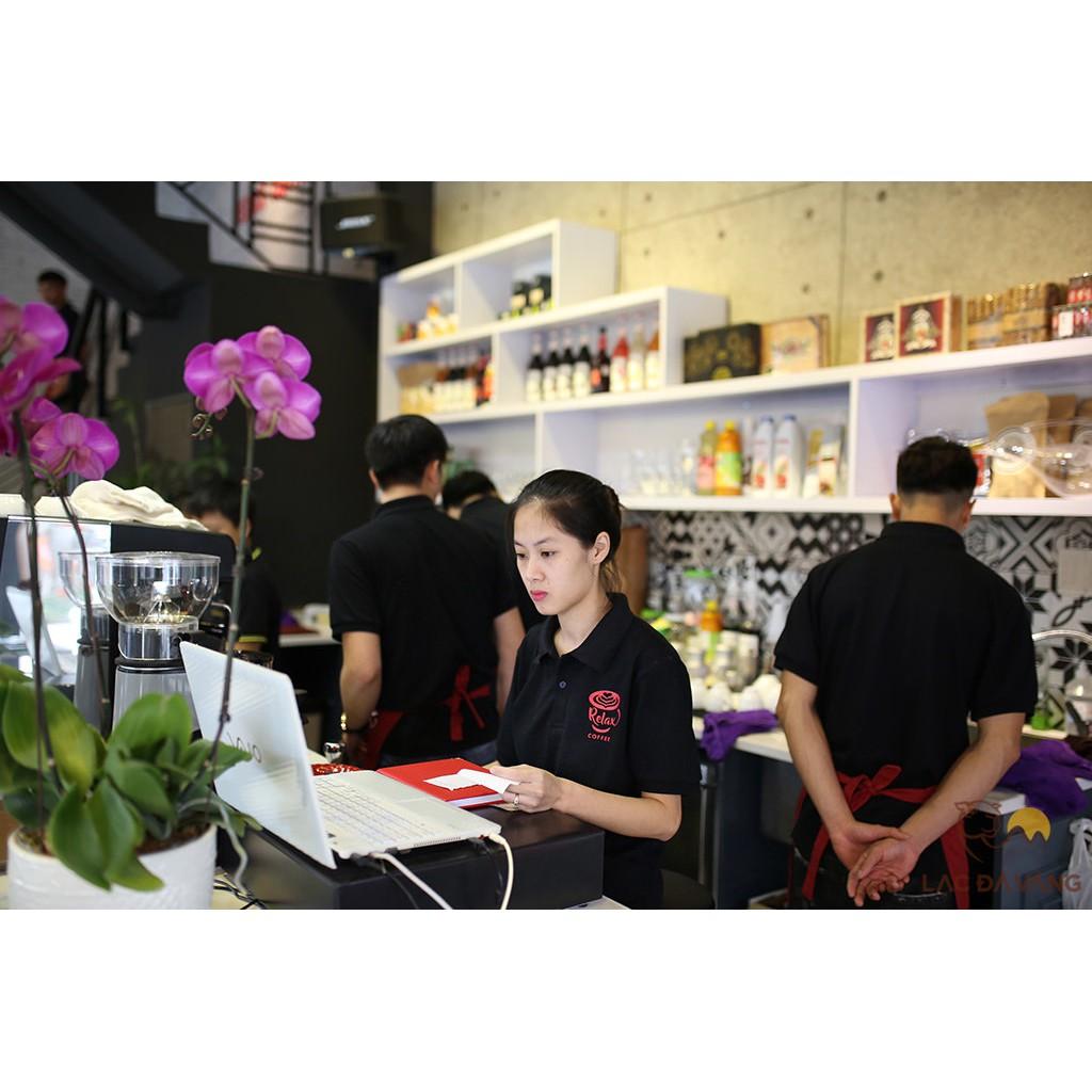 ÁO cá sấu đen trơn Nam Nữ ÁO đồng phục cafe ÁO đồng phục trà sữa Full Size - Chất Đẹp