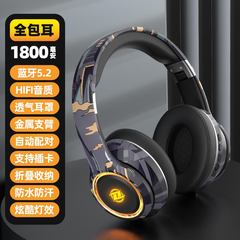 Tai nghe Bluetooth thể thao điện tử thuận lợi nhất gắn trên đầu loa siêu trầm có giá trị cao chống ồn không dây thẻ gập tiêu chuẩn chính thức 20 mét