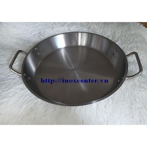 Chảo inox 2 quai 3 đáy 36 Cm dày – Chảo xào, chiên, rán INOXCENTER83