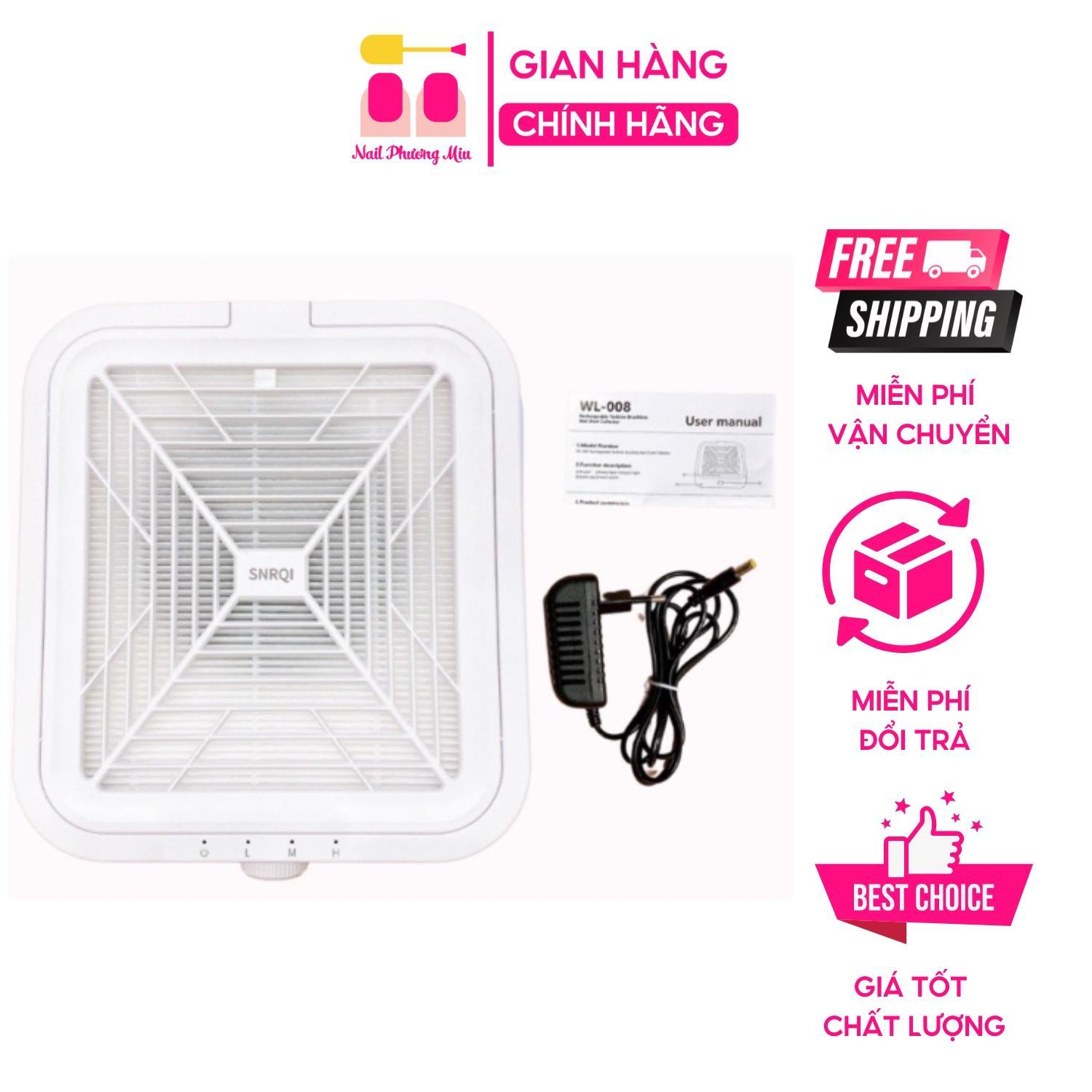 Máy Hút Bụi WL007 SNRQI 120W Màu Trắng Xanh, Nhựa ABS, Sức Gió Hút 8.5m/s, Cắm Điện, Dùng Làm Nail Tiện Lợi, Dễ Sử Dụng