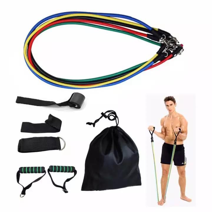 Dây Ngũ Sắc Tập Gym Đa Năng Kháng Lực Đàn Hồi (11 món) - Tập Thể Hình Full Body Tại Nhà D01