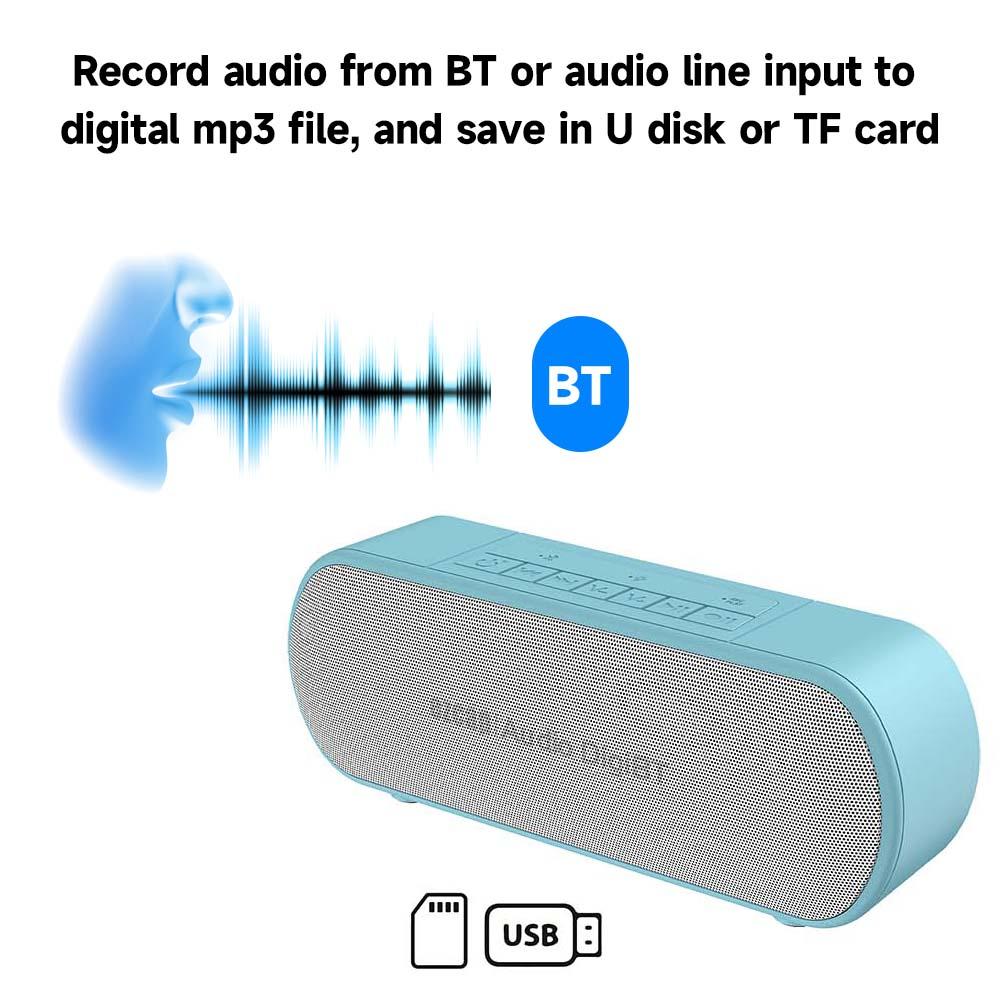BT Audio Recorder BT Audio to MP3 Digitizer Support U Disk/TF Card Music Playback Built-in 1200mAh Lithium Battery