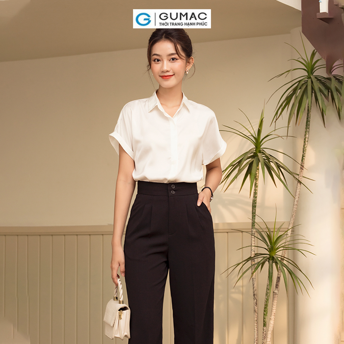 Quần kiểu rã lưng tôn dáng thanh lịch công sở thời trang GUMAC QD06031