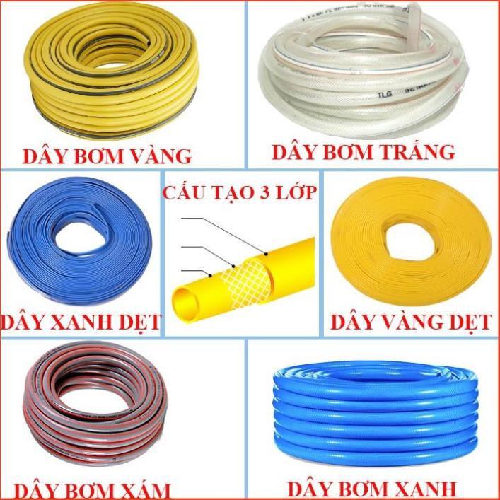 Bộ dây tăng áp 3 lần vòi xịt nước rửa xe, tưới cây loại 3-5m (cút nhựa nối nhựa đen 713-2) 206843