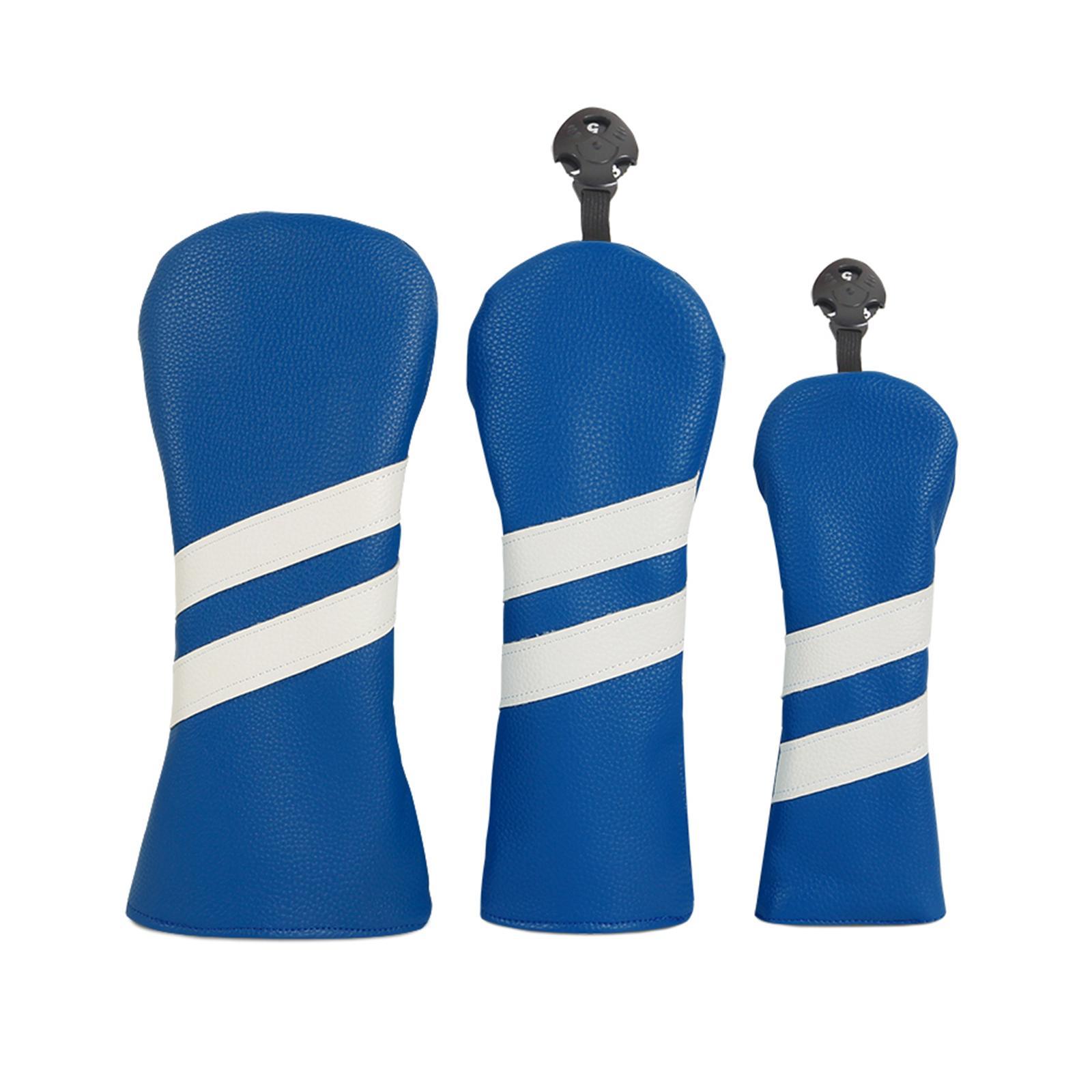 3 Pieces Golf Club Head Cover Golf Wood Headcovers for Outdoor Sports Golfer