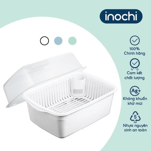 Kệ chén bát Inochi- Tokyo (có nắp) màu Trắng ngọc/Xanh nhạt/Xanh bạc hà