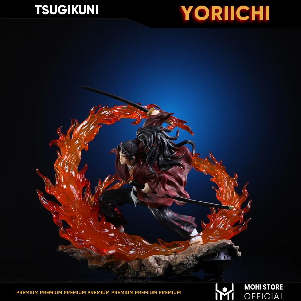 Mô Hình Tsugikuni Yoriichi chiến đấu - có led - cao 30cm - Full box - Kimetsu No Yaiba - Có Hộp Màu