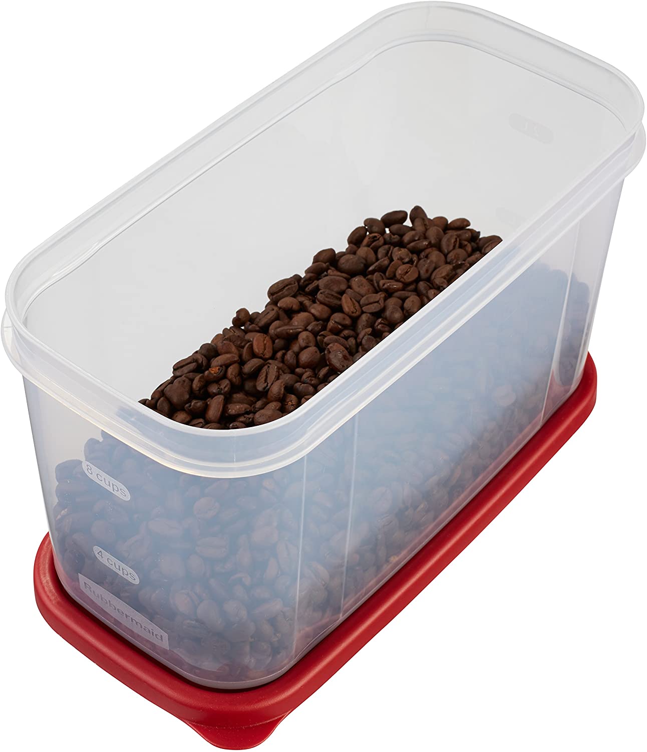 Hộp đựng đồ khô nguyên sinh nhựa nắp đỏ Rubbermaid USA size 2.5L