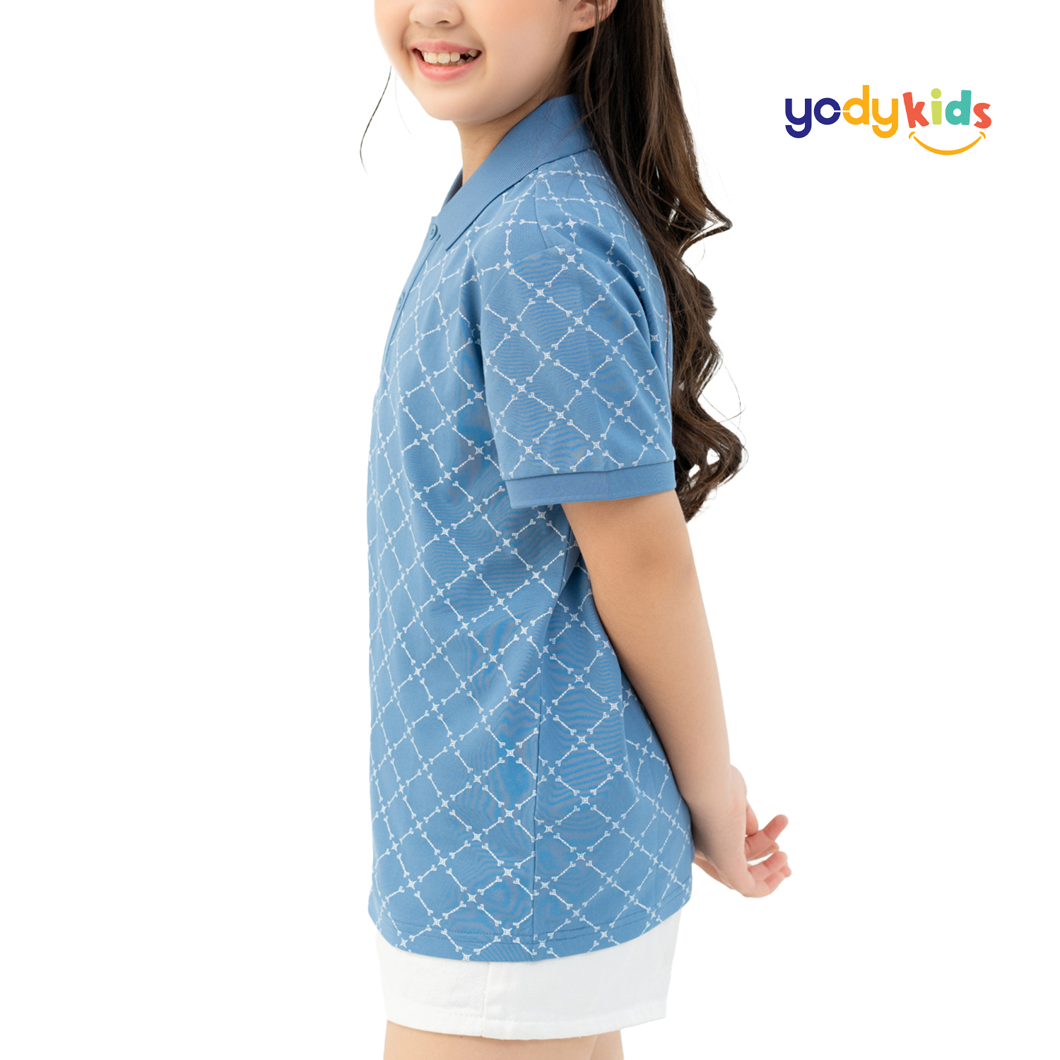 Áo Polo Trẻ Em Yody in tràn ngôi sao chất liệu Cotton năng động thấm hút mềm mịn APK6092