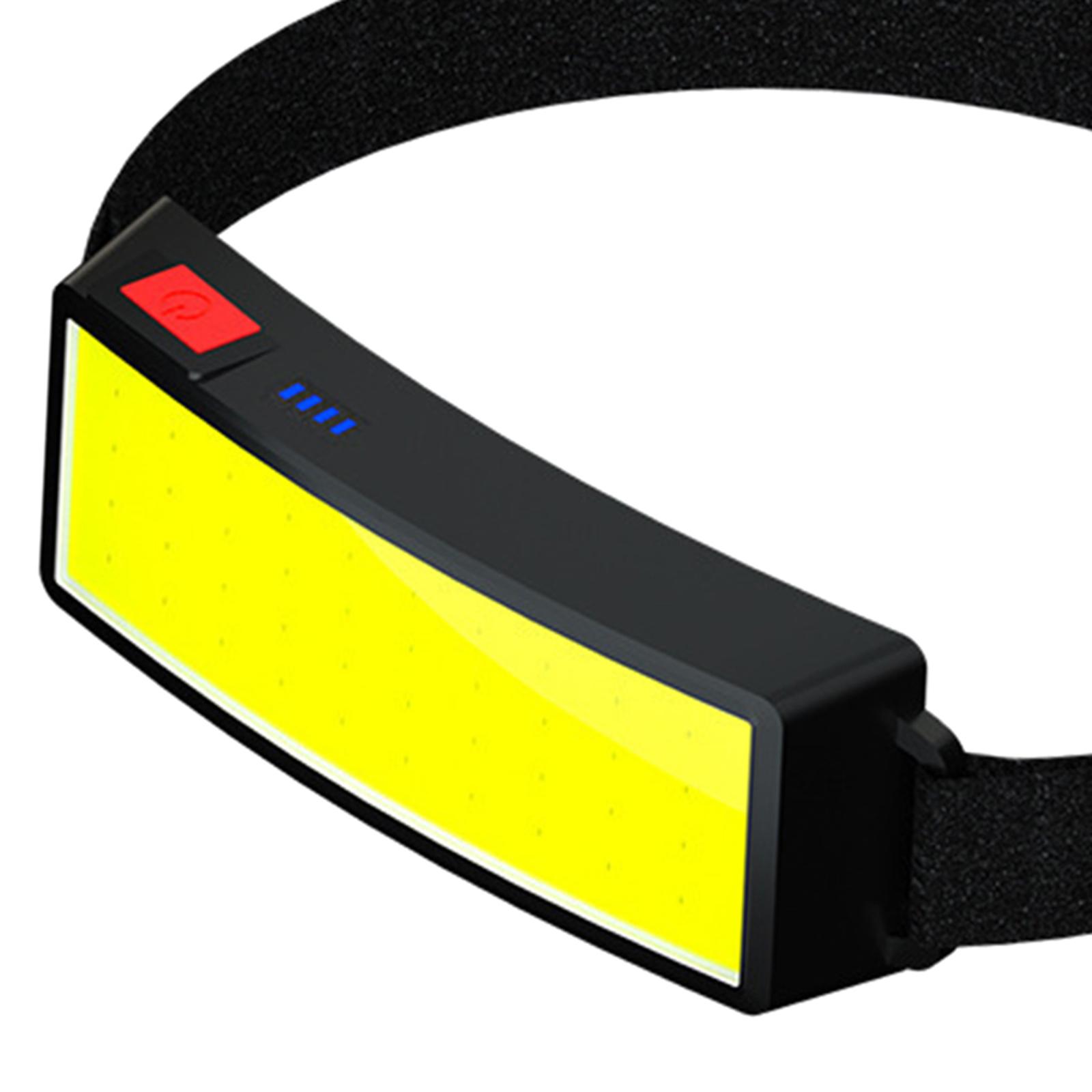 Waterproof Headlamp, Rechargeable Headlamp Flashlight, Lightweight COB Headlight, 3 Light Modes Head Lamp for Fishing, Running, Camping, Walking
