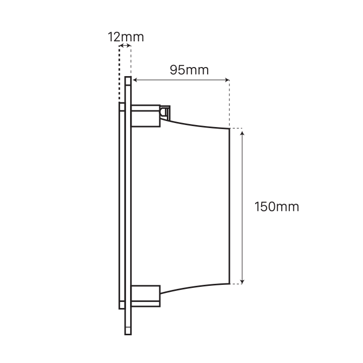 Quạt thông gió âm tường RBVM15 siêu mỏng có cánh 15cm - Thương hiệu Roman chính hãng - Hút mùi, loại bỏ nấm mốc, thanh lọc không khí