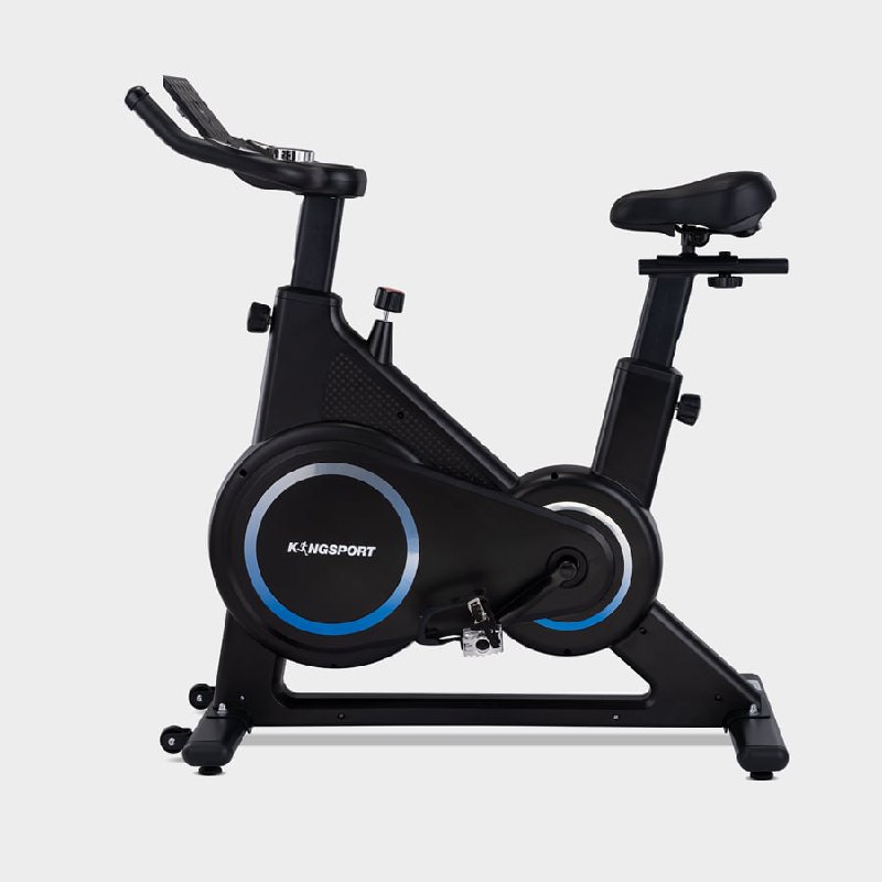 Xe đạp tập KINGSPORT Enjoy E-02 bánh đà 6kg, kháng lực từ tính êm ái, tích hợp đồng hồ đo lường chỉ số, cân nặng phù hợp dưới 80-85kg