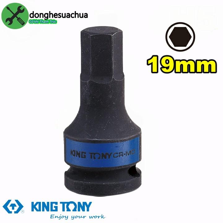 Đầu tuýp đen lục giác 19mm Kingtony 405519 loại 1/2