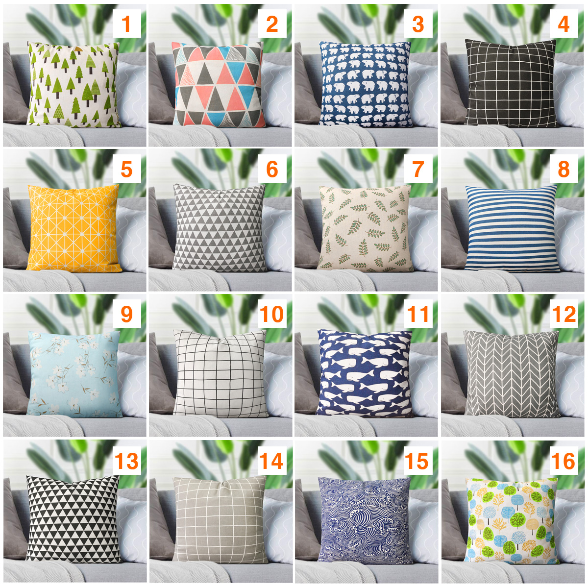 Gối Sofa Trang Trí PATTERN (NO17-32) (45x45cm