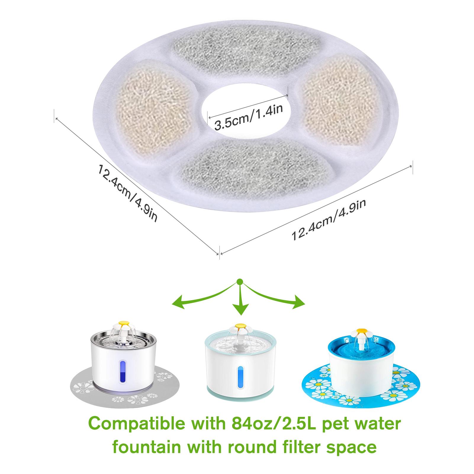 Bộ Lọc Nước Cho Mèo Dạng Tròn Thay Thế 84Oz / 2,5L 3
