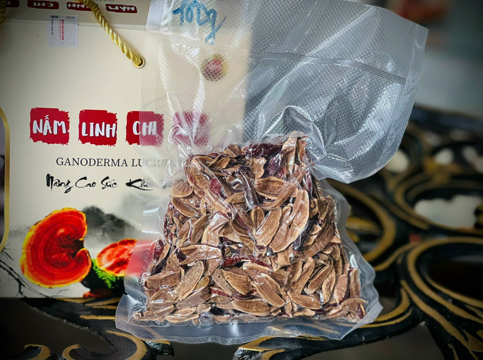 Nấm Linh Chi Đỏ Thái Lát 100gr 250gr - Công nghệ sấy thăng hoa hiện đại