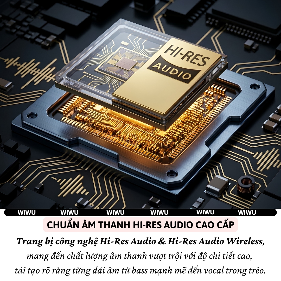 Tai Nghe Bluetooth V5.4 không dây Chụp Tai Pure Bass Hi-Res Audio WIWU JOYSOUND TD-11 - Pin khủng, cổng AUX 3.5mm cho iPhone iPad Samsung Oppo - Pure Bass + Hi-Res Audio, nghe nhạc 25 giờ,  nghe nhạc lossless chất lượng cao - Hàng nhập khẩu