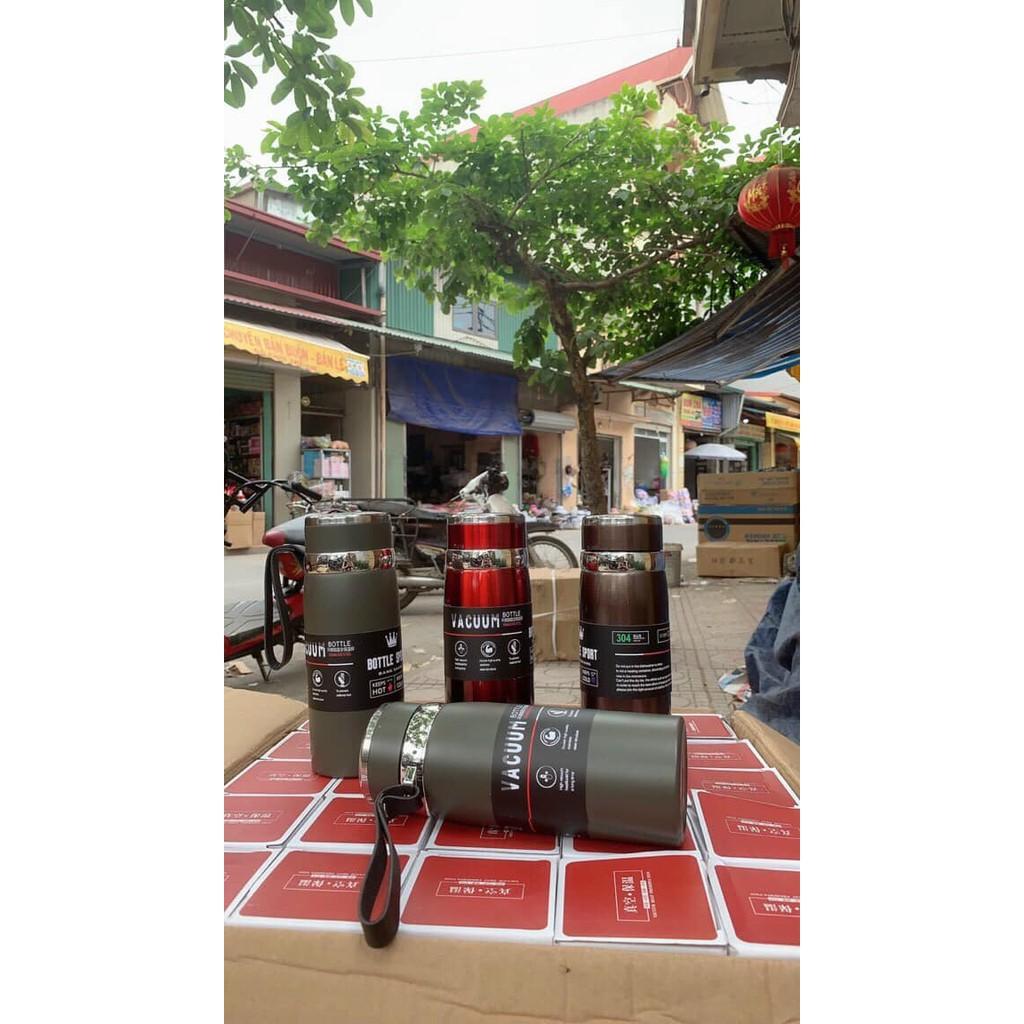 BÌNH GIỮ NHIỆT RUỘT INOX 1000ML CÓ QUAI XÁCH TIỆN DỤNG