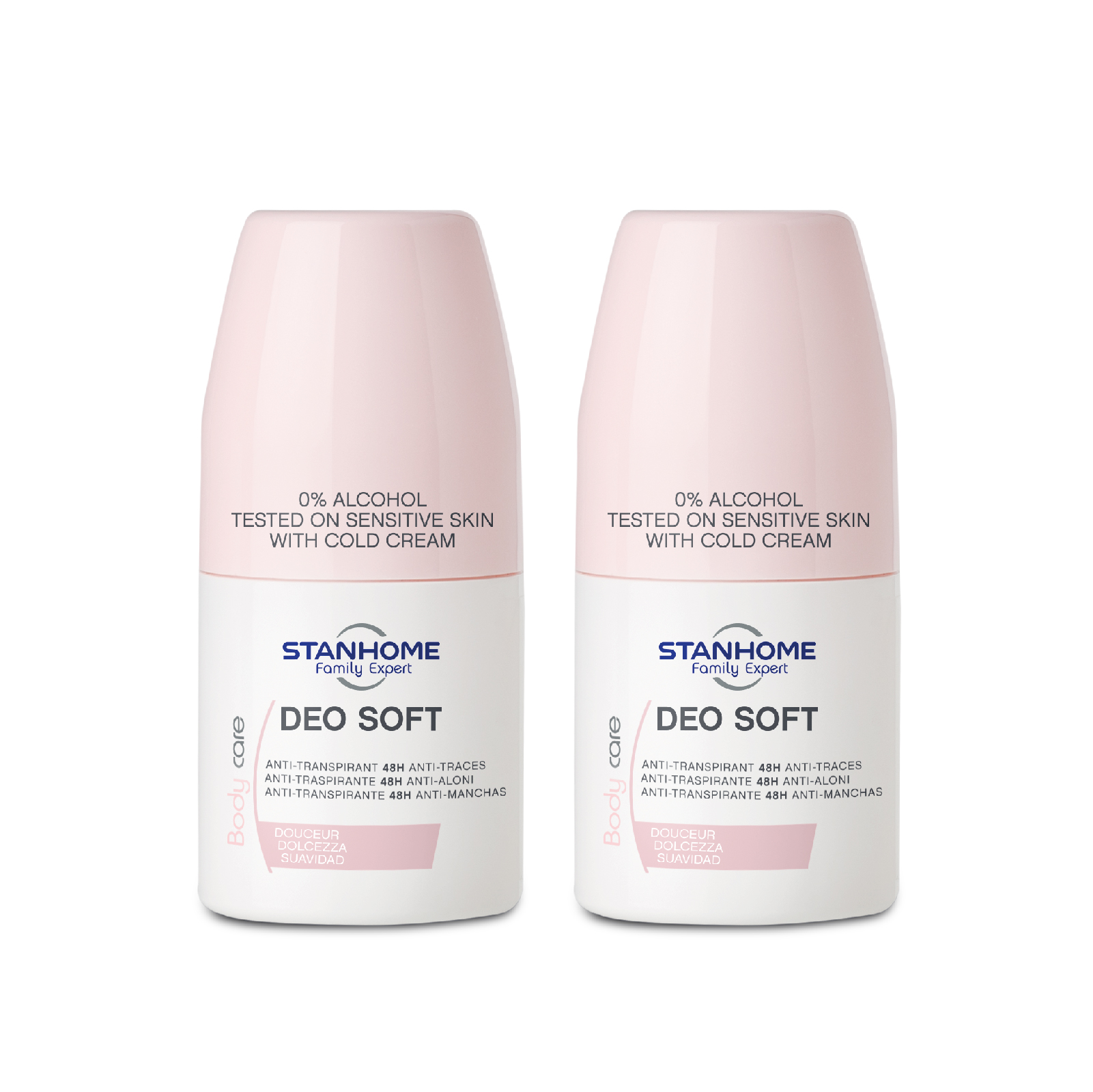 Combo 2 Lăn khử mùi không cồn cho da nhạy cảm Stanhome Family Expert Deo Soft 50ml/chai