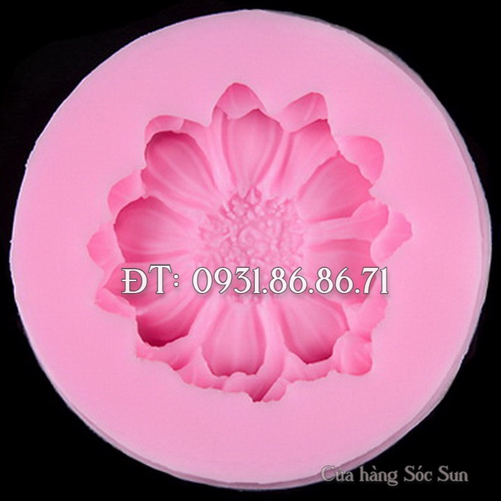 Khuôn silicon hoa cúc đơn 2 tầng - Mã số 1214
