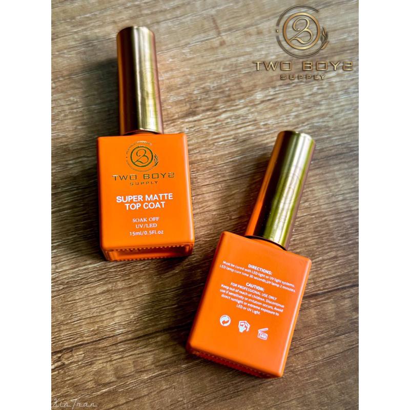 Top lì không lem Two Boys 15ml,hỗ trợ tráng gương không lem