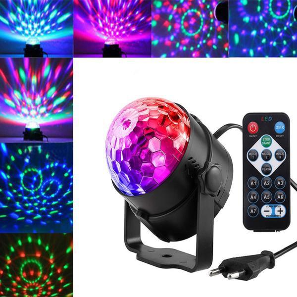 Đèn Led 7 Màu Vũ Trường, Bar , Karaoke,  Đèn Sân Khấu Cảm Ứng Theo Nhạc Có Remote Điều Khiển