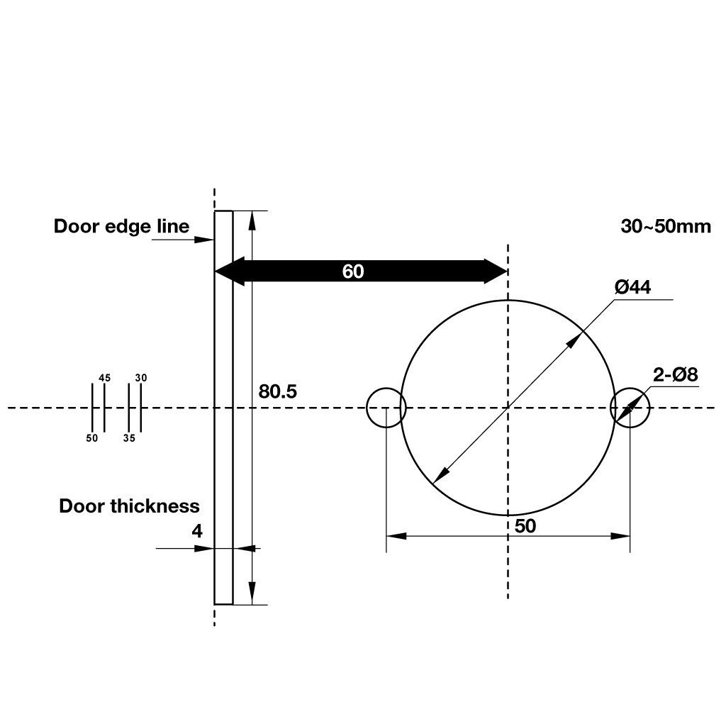 KHOÁ TRÒN GẠT 2 CHỨC NĂNG DIY HAFELE 489.10.820