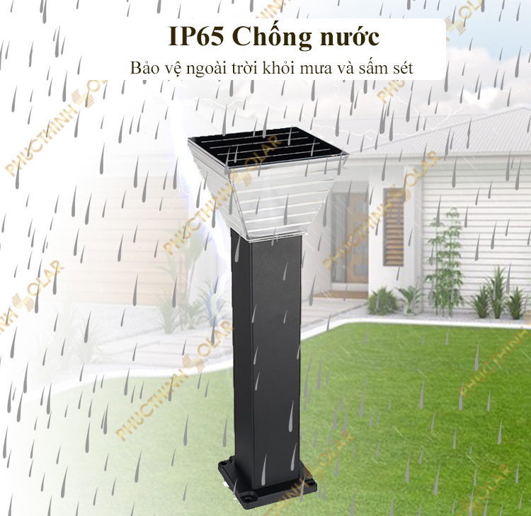 Đèn Sân Vườn Đèn Trang Trí Sân Vườn Năng Lượng Mặt Trời 5W V600 Chống Nước IP65 hàng Chính Hãng | Phúc Thịnh Solar