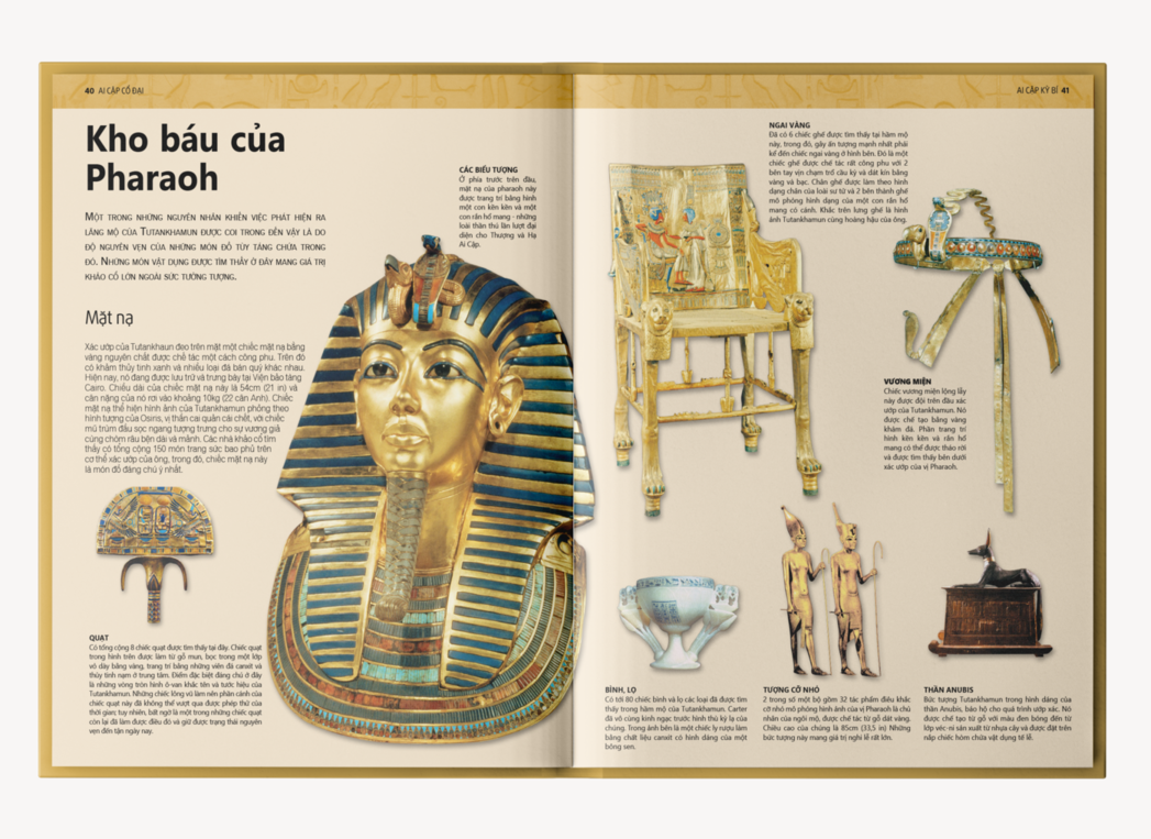 Sách Ancient Egypt - Tổng Hợp Kiến Thức Lịch Sử Của Nền Văn Minh Ai Cập - Á Châu Books, Bìa Cứng, In Màu
