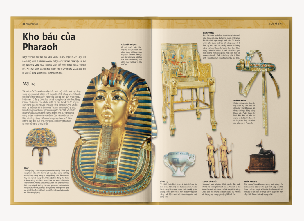 Sách Ancient Egypt ( Ai Cập cổ đại ) - Tổng Hợp Kiến Thức Lịch Sử Của Nền Văn Minh Ai Cập - Á Châu Books, Bìa Cứng, In Màu