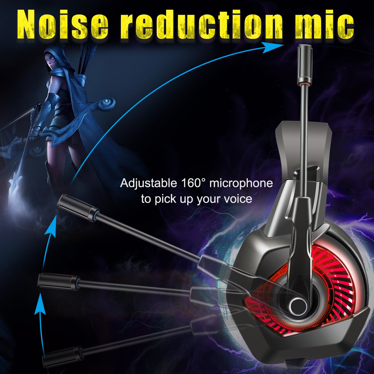 Tai Nghe Chơi Game ONIKUMA K6 Có Led RGB, Microphone - Hàng nhập khẩu