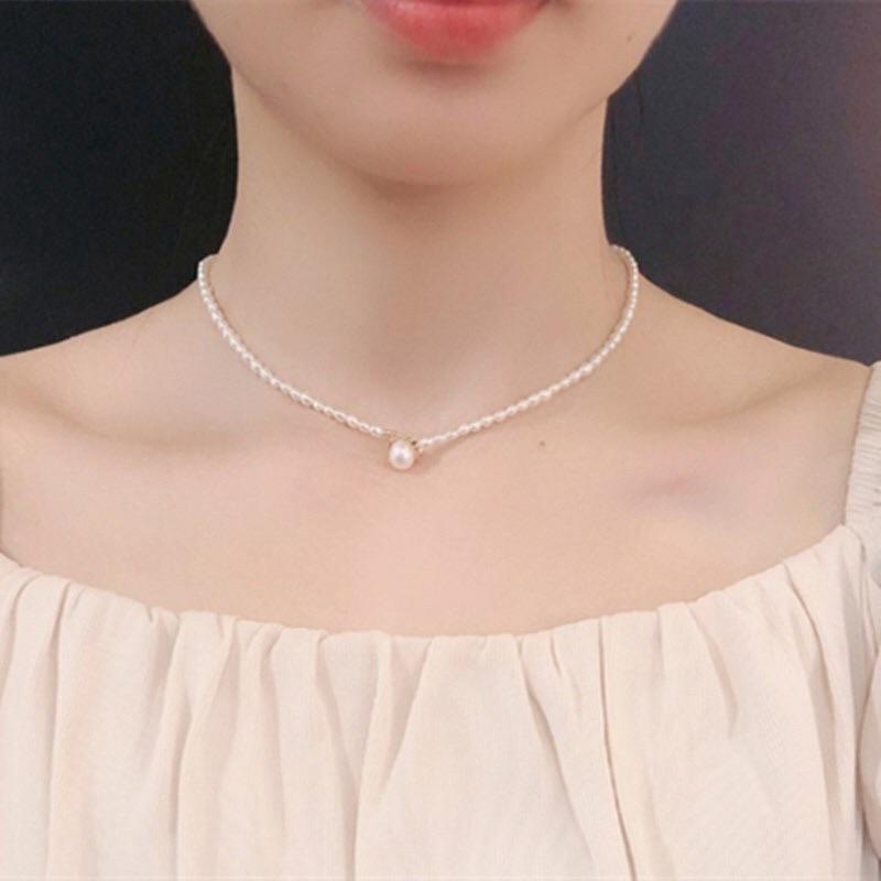 Dây Chuyền Hạt Gạo 4 Ly Dễ Thương - Trường Thịnh Ngọc Trai