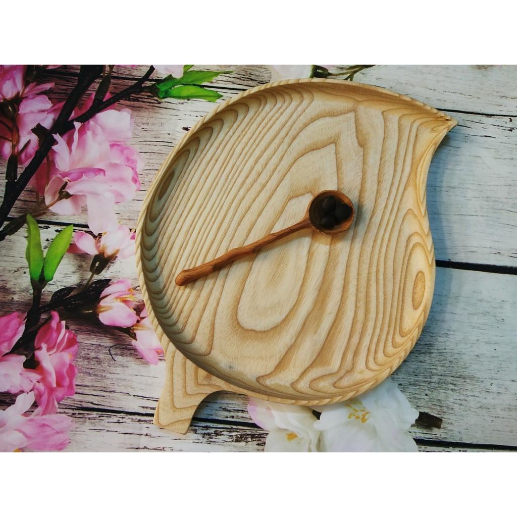 Khay gỗ hình lá trầu các size